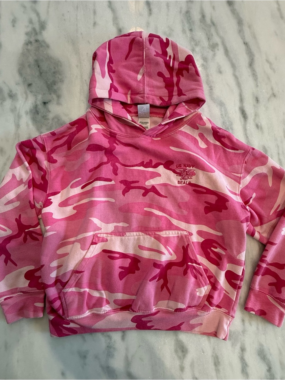 Pink Camo Navy Seals Kids Hoodie